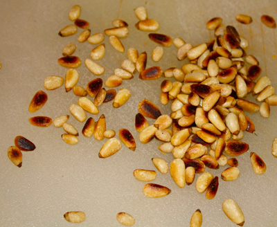 Keep an eye on your pine nuts on the stove!