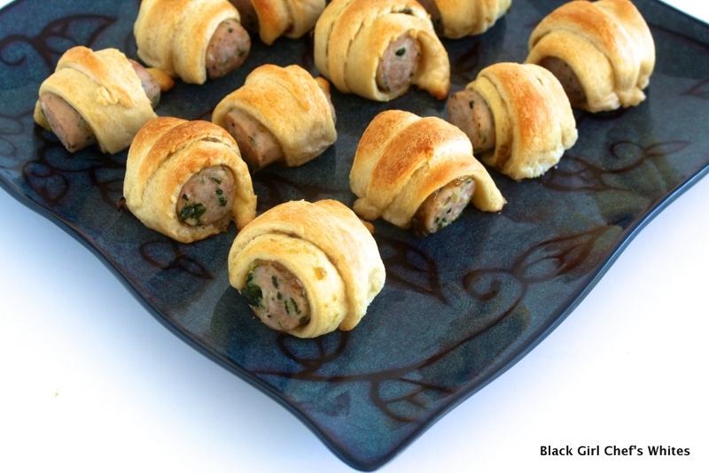 Chicken Sausage Pigs in a Blanket | Black Girl Chef's Whites