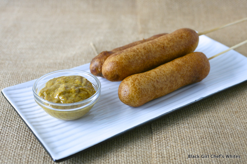 Spicy Hot Link Corndogs | Black Girl Chef's Whites