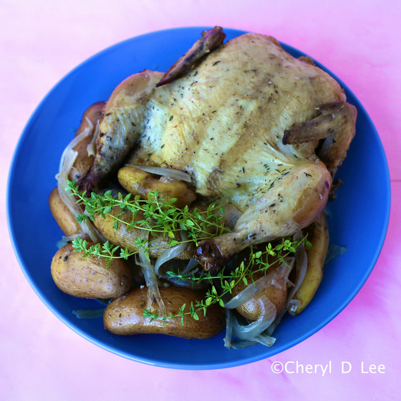 Slow Cooker Roast Chicken with Potatoes | Black Girl Chef's Whites