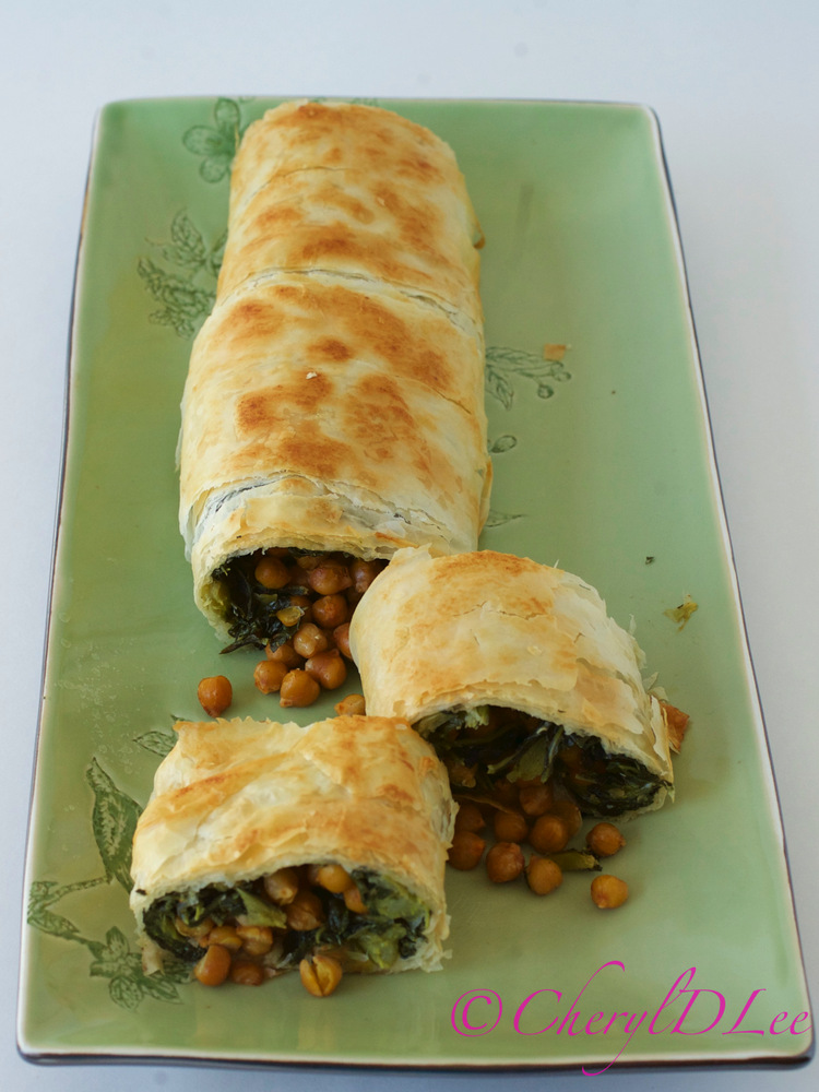Mustard Green and Smoky Chickpea Strudel