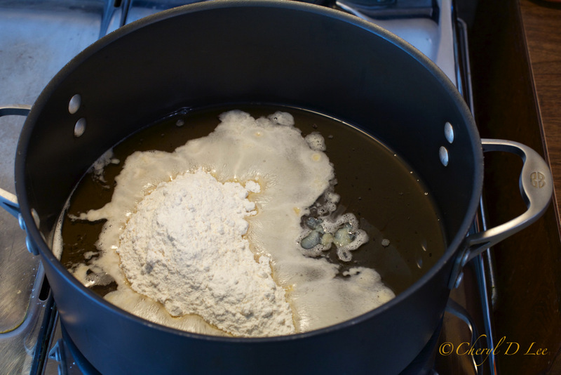 Adding flour to fat