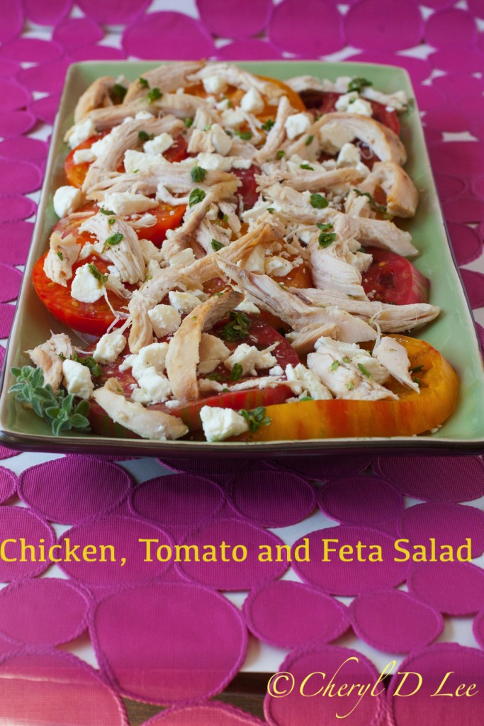 Rotisserie Chicken Makeovers | Rotisserie Chicken, Heriloom Tomato and Feta Salad