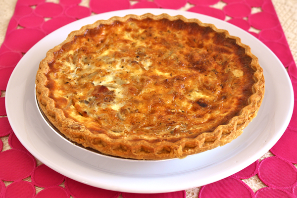 Caramelized Red Onion and Bacon Quiche