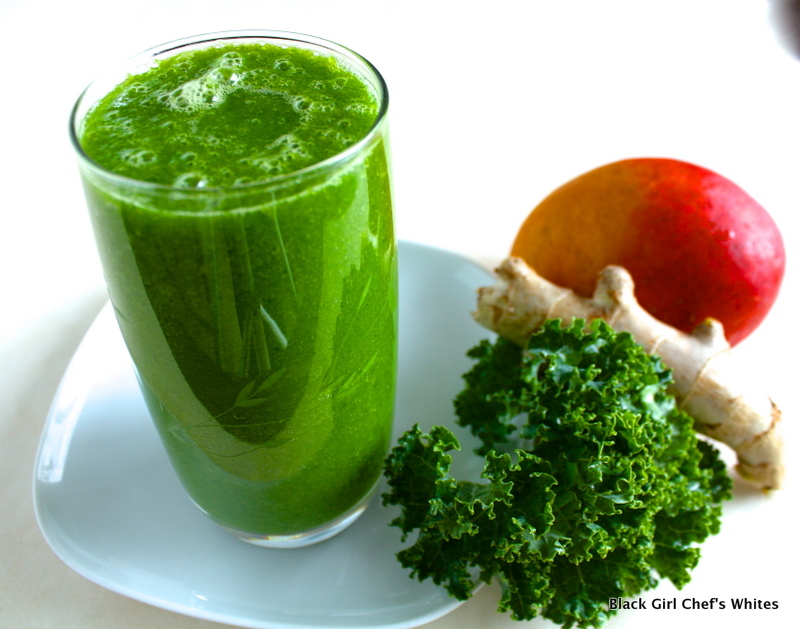 Mango Ginger Kale Green Smoothie