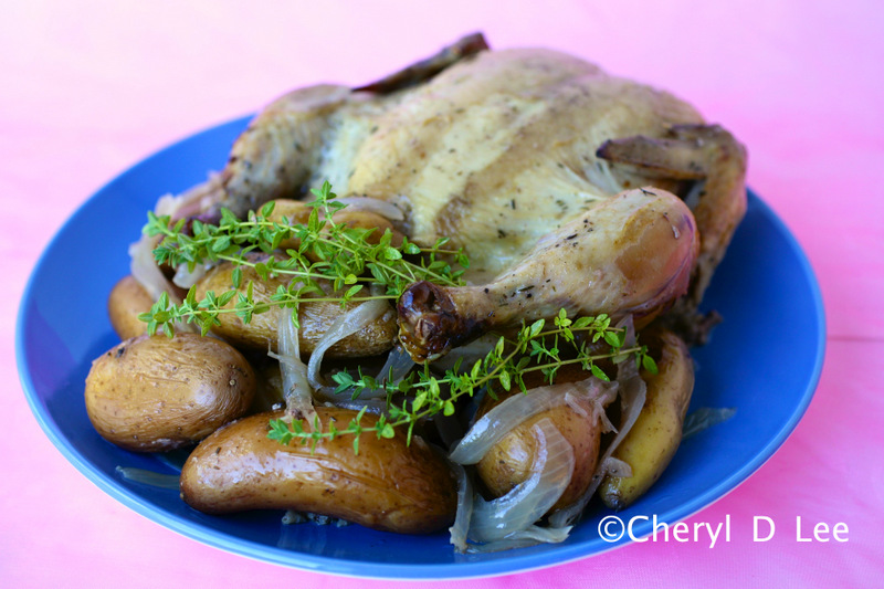 Slow Cooker Roast Chicken with Potatoes | Black Girl Chef's Whites